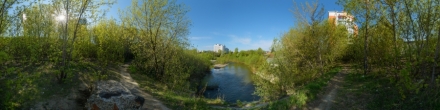 Река Ушайка от Комсомольского проспекта. Фотография.